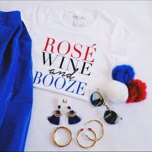 🆕🇺🇸Rosé Wine and Booze Tee🇺🇸